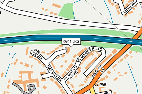 RG41 5RG map - OS OpenMap – Local (Ordnance Survey)