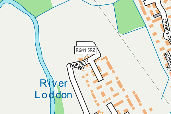 RG41 5RZ map - OS OpenMap – Local (Ordnance Survey)