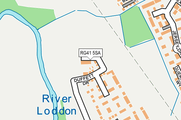 RG41 5SA map - OS OpenMap – Local (Ordnance Survey)