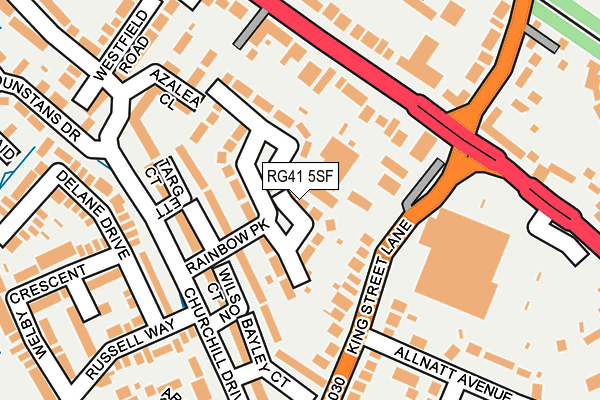 RG41 5SF map - OS OpenMap – Local (Ordnance Survey)