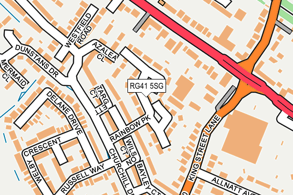 RG41 5SG map - OS OpenMap – Local (Ordnance Survey)