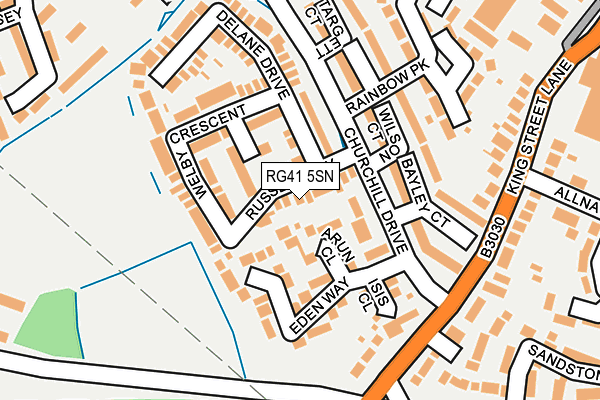 RG41 5SN map - OS OpenMap – Local (Ordnance Survey)