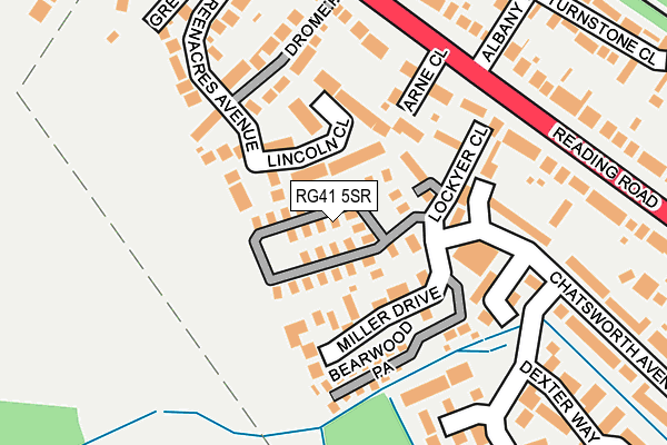 RG41 5SR map - OS OpenMap – Local (Ordnance Survey)