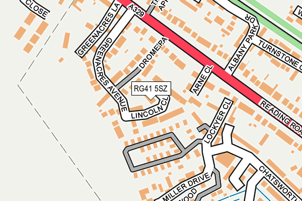 RG41 5SZ map - OS OpenMap – Local (Ordnance Survey)