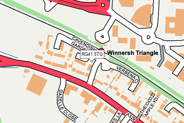 RG41 5TG map - OS OpenMap – Local (Ordnance Survey)