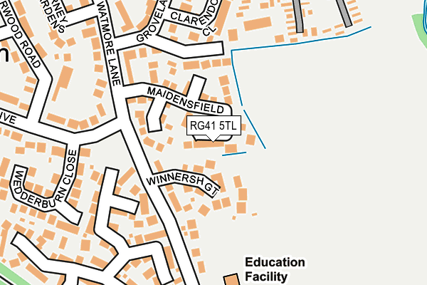 RG41 5TL map - OS OpenMap – Local (Ordnance Survey)