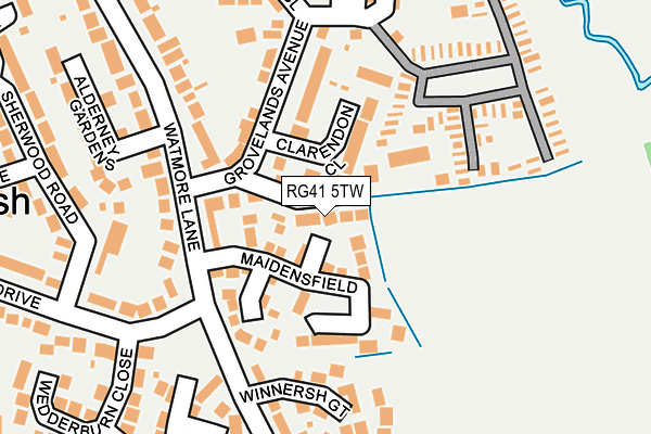 RG41 5TW map - OS OpenMap – Local (Ordnance Survey)