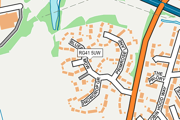 RG41 5UW map - OS OpenMap – Local (Ordnance Survey)