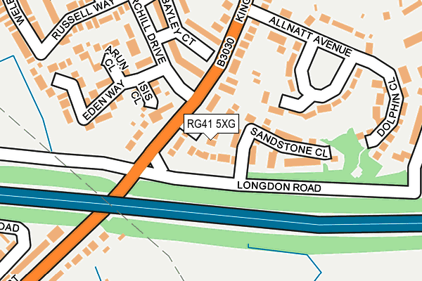 RG41 5XG map - OS OpenMap – Local (Ordnance Survey)