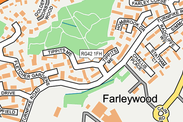 RG42 1FH map - OS OpenMap – Local (Ordnance Survey)