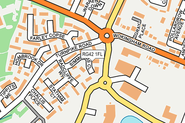 RG42 1FL map - OS OpenMap – Local (Ordnance Survey)