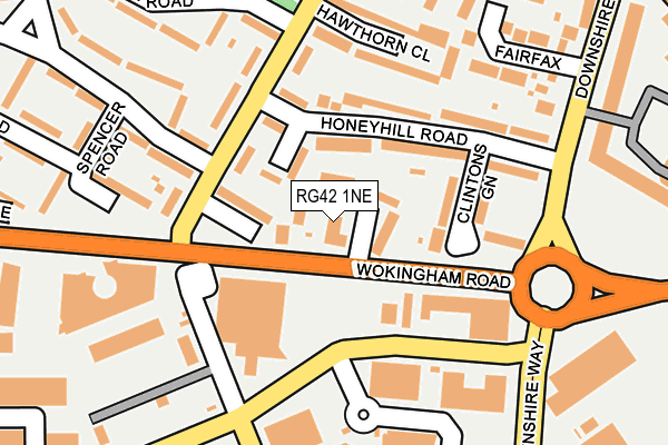 RG42 1NE map - OS OpenMap – Local (Ordnance Survey)