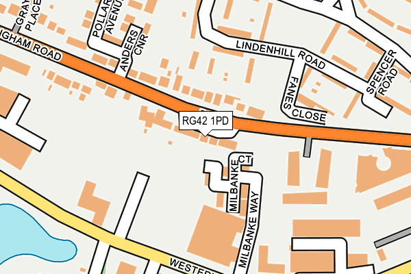 RG42 1PD map - OS OpenMap – Local (Ordnance Survey)