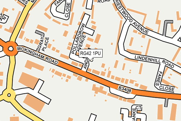 RG42 1PU map - OS OpenMap – Local (Ordnance Survey)