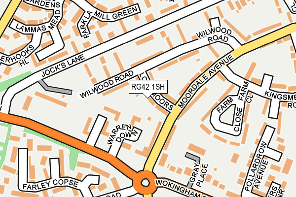 RG42 1SH map - OS OpenMap – Local (Ordnance Survey)