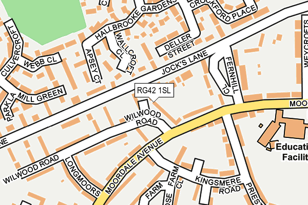 RG42 1SL map - OS OpenMap – Local (Ordnance Survey)