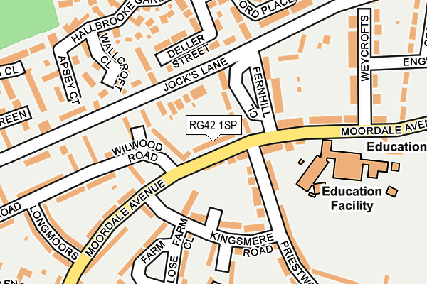 RG42 1SP map - OS OpenMap – Local (Ordnance Survey)