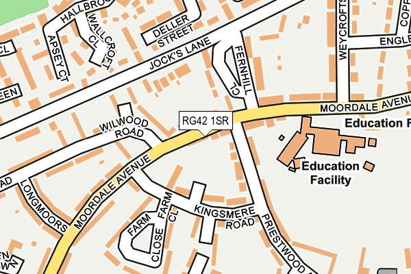 RG42 1SR map - OS OpenMap – Local (Ordnance Survey)
