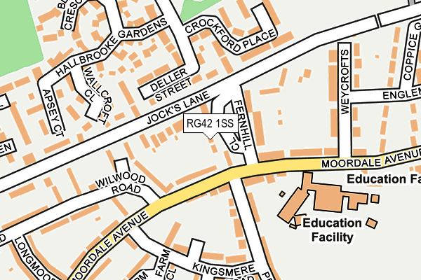 RG42 1SS map - OS OpenMap – Local (Ordnance Survey)