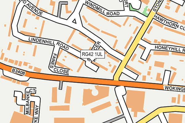 RG42 1UL map - OS OpenMap – Local (Ordnance Survey)