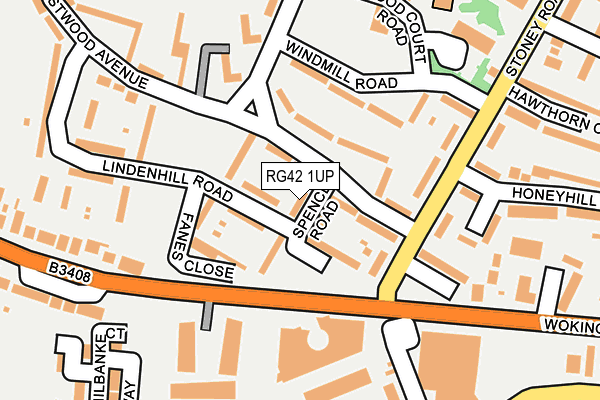 RG42 1UP map - OS OpenMap – Local (Ordnance Survey)
