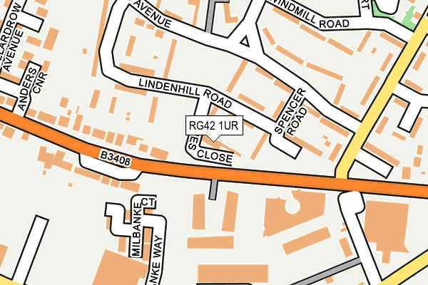 RG42 1UR map - OS OpenMap – Local (Ordnance Survey)