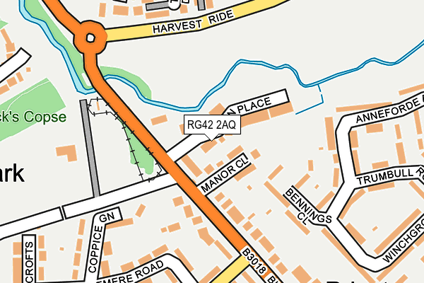 RG42 2AQ map - OS OpenMap – Local (Ordnance Survey)