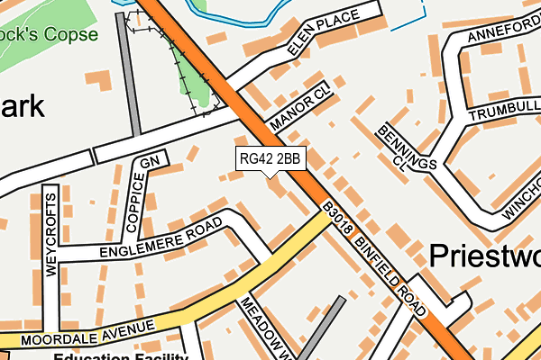 RG42 2BB map - OS OpenMap – Local (Ordnance Survey)
