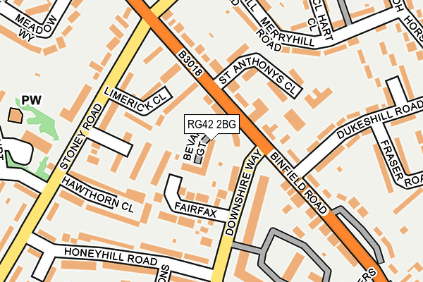 RG42 2BG map - OS OpenMap – Local (Ordnance Survey)