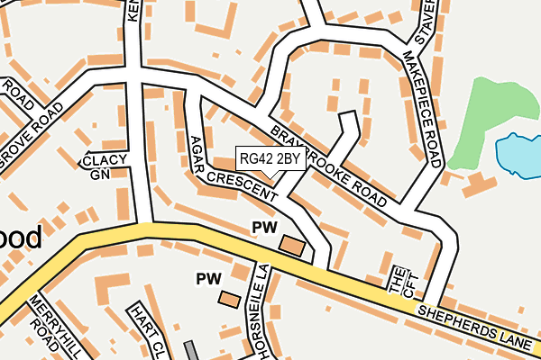 RG42 2BY map - OS OpenMap – Local (Ordnance Survey)