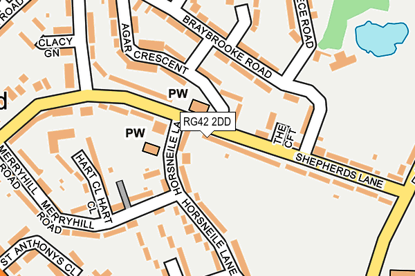 RG42 2DD map - OS OpenMap – Local (Ordnance Survey)