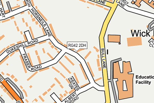 RG42 2DH map - OS OpenMap – Local (Ordnance Survey)