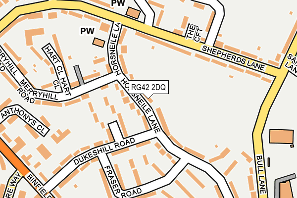 RG42 2DQ map - OS OpenMap – Local (Ordnance Survey)