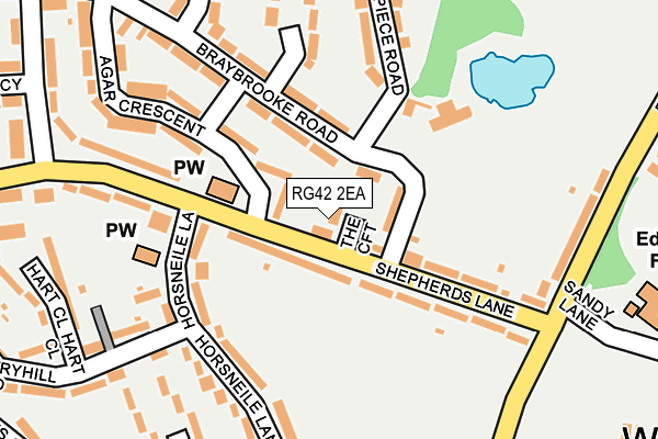 RG42 2EA map - OS OpenMap – Local (Ordnance Survey)