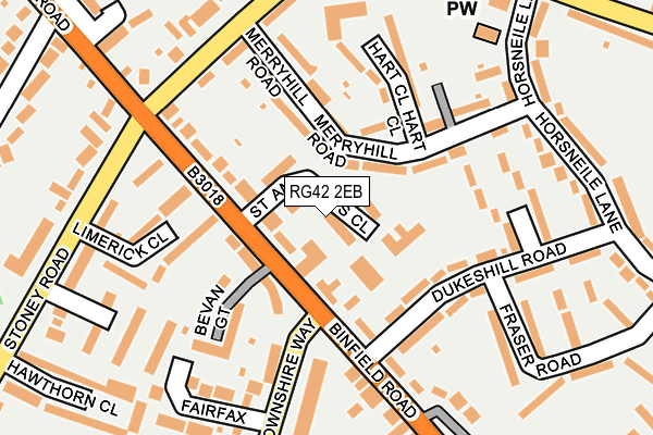 RG42 2EB map - OS OpenMap – Local (Ordnance Survey)