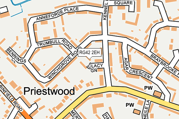 RG42 2EH map - OS OpenMap – Local (Ordnance Survey)