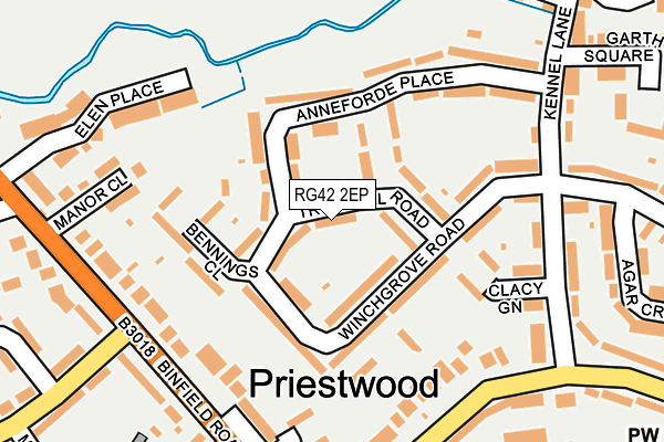 RG42 2EP map - OS OpenMap – Local (Ordnance Survey)