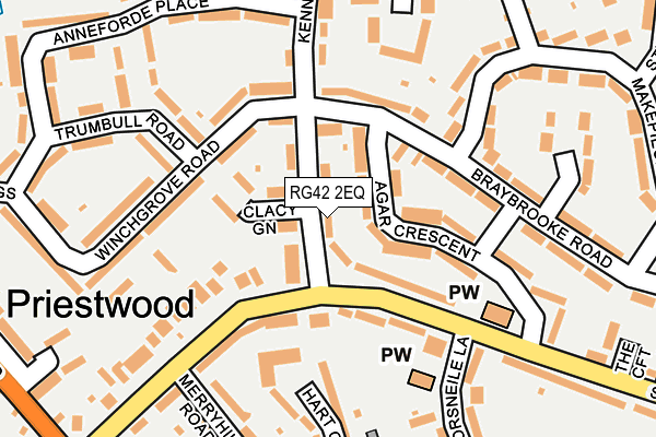 RG42 2EQ map - OS OpenMap – Local (Ordnance Survey)