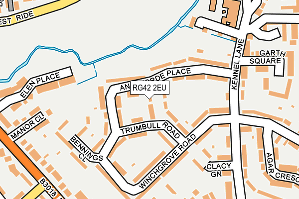 RG42 2EU map - OS OpenMap – Local (Ordnance Survey)