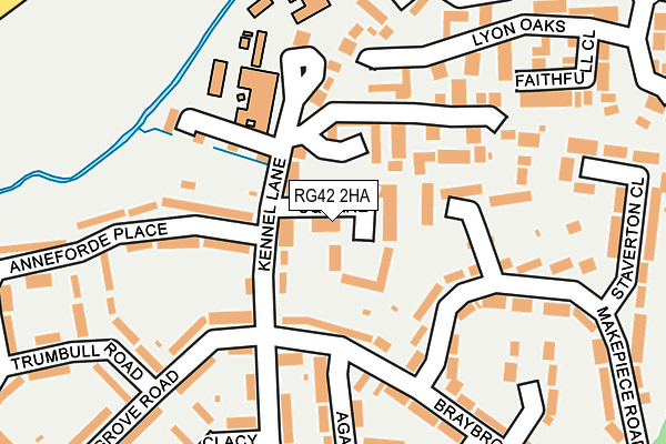 RG42 2HA map - OS OpenMap – Local (Ordnance Survey)