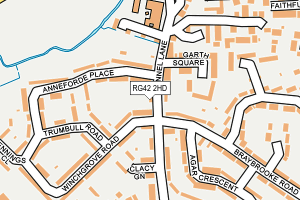 RG42 2HD map - OS OpenMap – Local (Ordnance Survey)