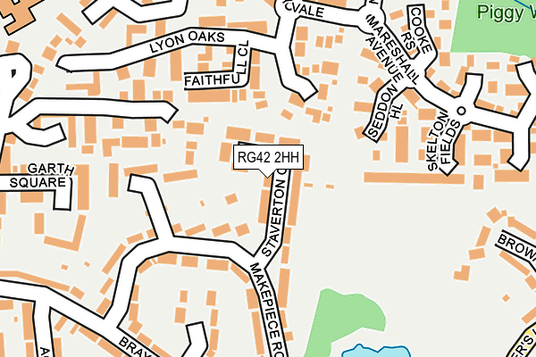 RG42 2HH map - OS OpenMap – Local (Ordnance Survey)