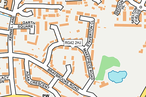RG42 2HJ map - OS OpenMap – Local (Ordnance Survey)