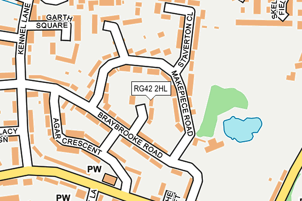 RG42 2HL map - OS OpenMap – Local (Ordnance Survey)