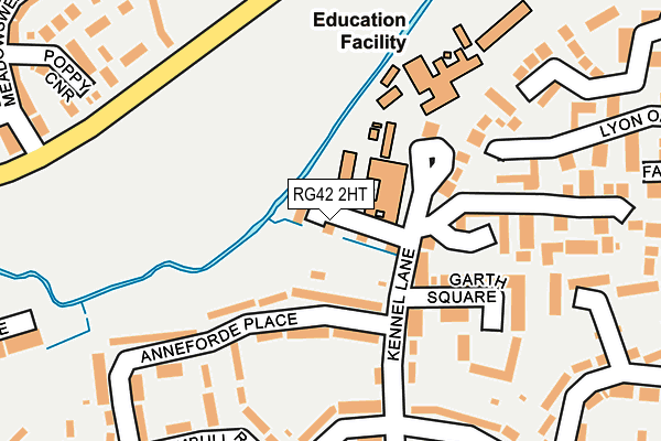 RG42 2HT map - OS OpenMap – Local (Ordnance Survey)