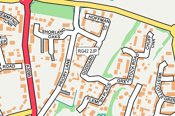 RG42 2JP map - OS OpenMap – Local (Ordnance Survey)