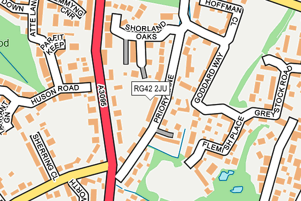 RG42 2JU map - OS OpenMap – Local (Ordnance Survey)