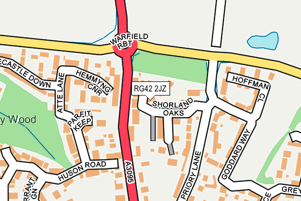 RG42 2JZ map - OS OpenMap – Local (Ordnance Survey)