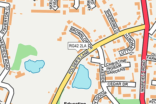 RG42 2LA map - OS OpenMap – Local (Ordnance Survey)