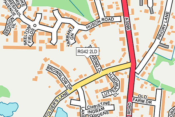 RG42 2LD map - OS OpenMap – Local (Ordnance Survey)